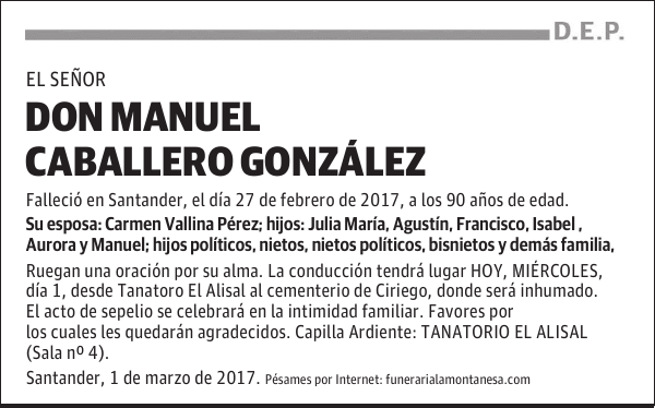 DON MANUEL CABALLERO GONZÁLEZ