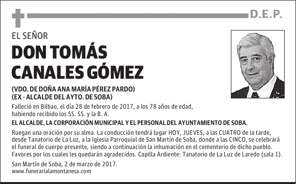 DON TOMÁS CANALES GÓMEZ