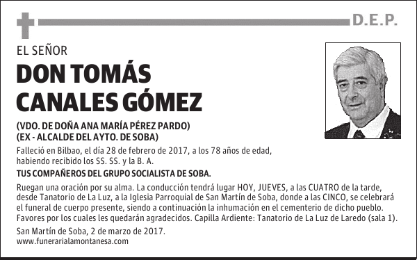 DON TOMÁS CANALES GÓMEZ