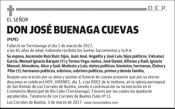 Don José Buenaga Cuevas