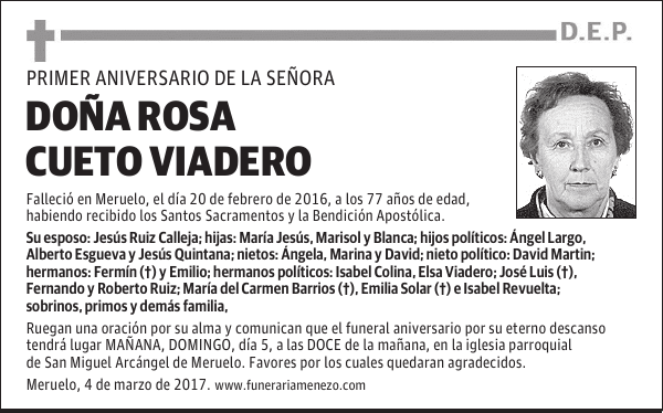 Doña Rosa Cueto Viadero