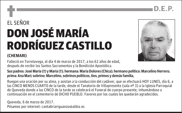 DON JOSÉ MARÍA RODRÍGUEZ CASTILLO