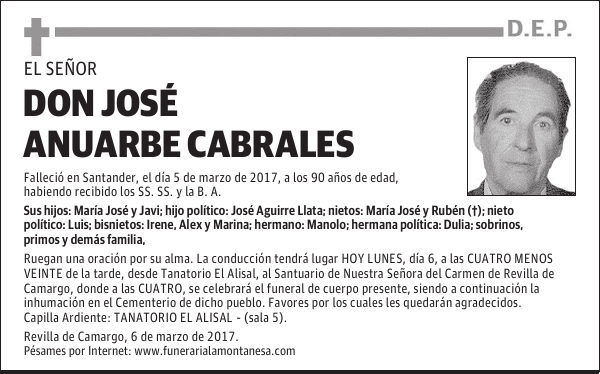 DON JOSÉ ANUARBE CABRALES