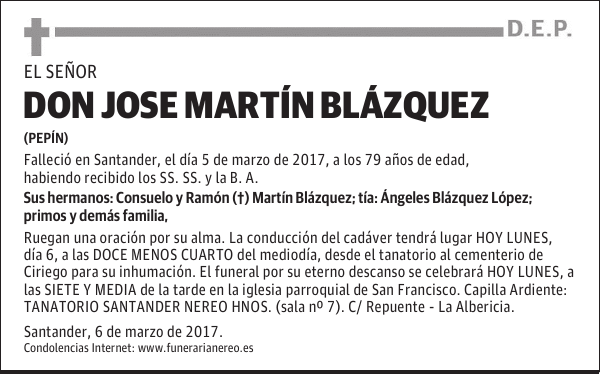 DON JOSE MARTÍN BLÁZQUEZ