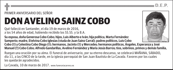 DON AVELINO SAINZ COBO