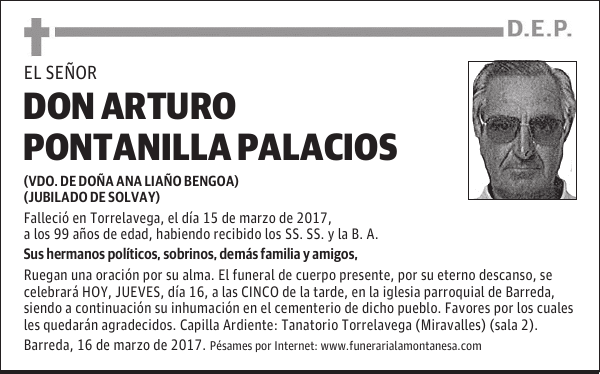 DON ARTURO PONTANILLA PALACIOS