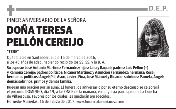 DOÑA TERESA PELLÓN CEREIJO