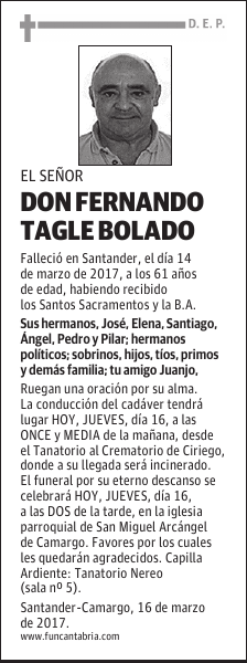 Don Fernando Tagle Bolado