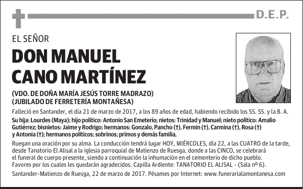 DON MANUEL CANO MARTINEZ