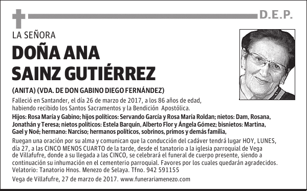 Doña Ana Sainz Gutiérrez