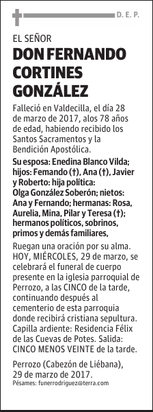 DON FERNANDO CORTINES GONZÁLEZ