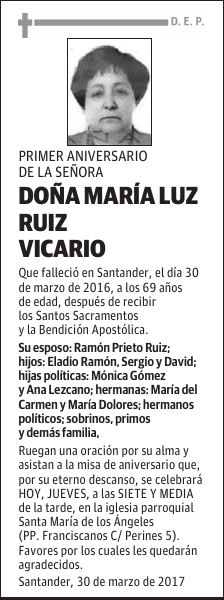 Maria Luz Ruiz Vicario