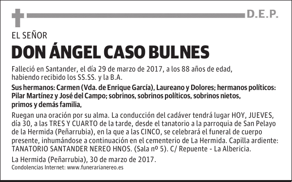 DON ANGEL CASO BULNES