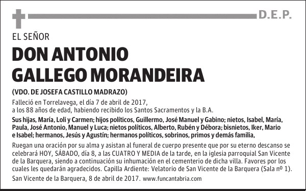 Don Antonio Gallego Morandeira
