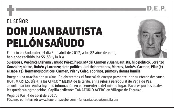 D. Juan Bautista Pellón Sañudo