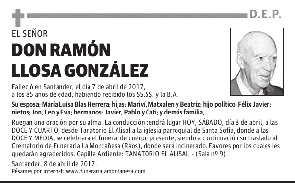 DON RAMÓN LLOSA GONZÁLEZ