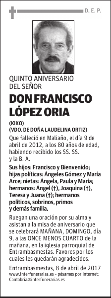 D. FRANCISCO LÓPEZ ORIA