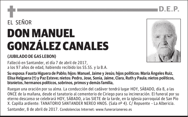 DON MANUEL GONZÁLEZ CANALES