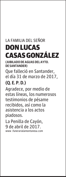 DON LUCAS CASAS GONZÁLEZ