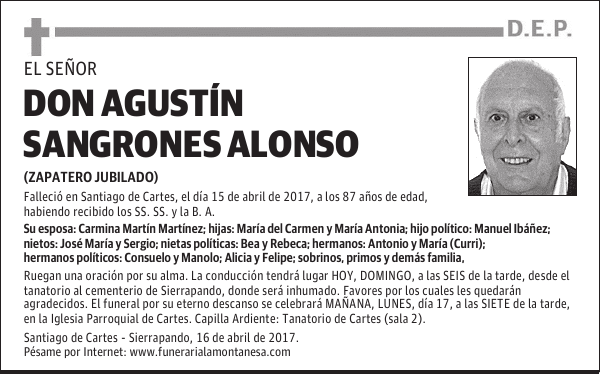 DON AGUSTÍN SANGRONES ALONSO