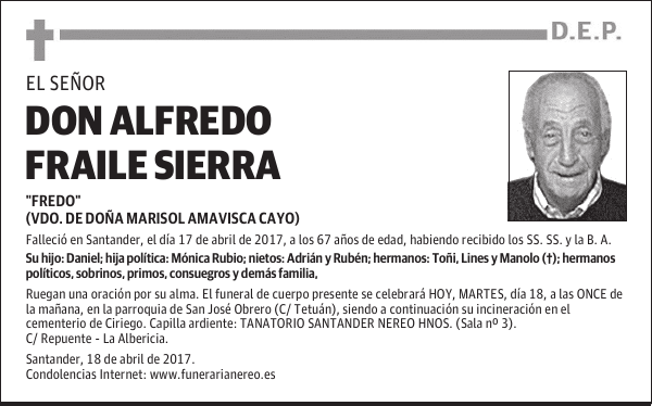 DON ALFREDO FRAILE SIERRA