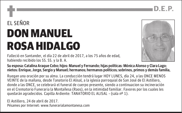 DON MANUEL ROSA HIDALGO