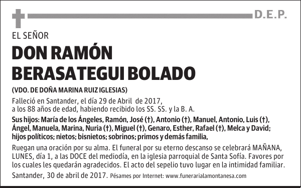 DON RAMÓN BERASATEGUI BOLADO