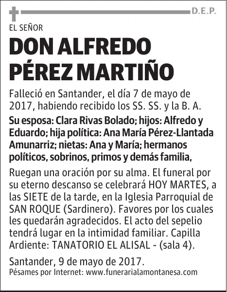DON ALFREDO PÉREZ MARTIÑO