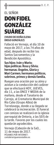 DON FIDEL GONZÁLEZ SUÁREZ