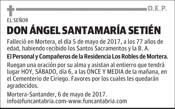Don Ángel Santamaría Setien