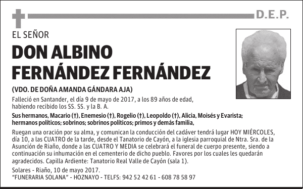DON ALBINO FERNÁNDEZ FERNÁNDEZ