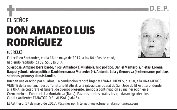 DON AMADEO LUIS RODRÍGUEZ