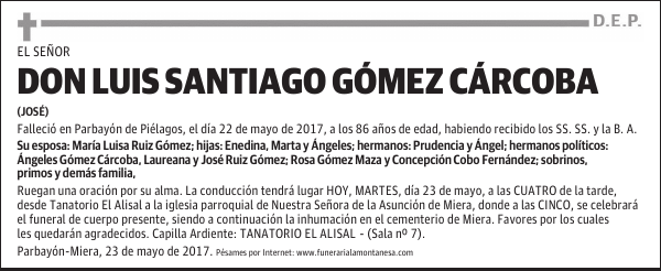 DON LUIS SANTIAGO GÓMEZ CÁRCOBA