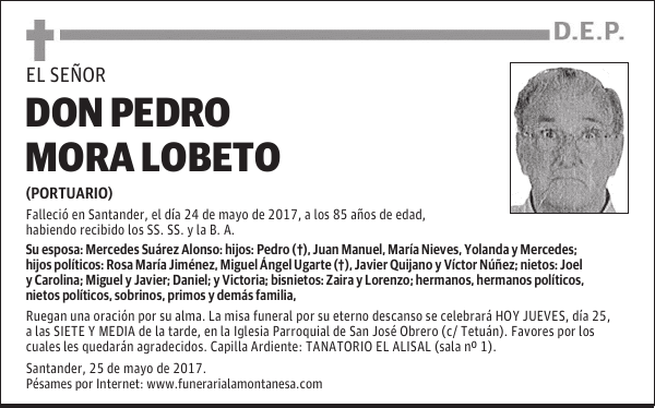 DON PEDRO MORA LOBETO