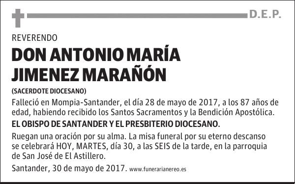 DON ANTONIO MARIA JIMENEZ MARAÑON