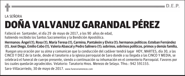 Doña Valvanuz Garandal Pérez