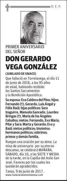 DON GERARDO VEGA GONZÁLEZ