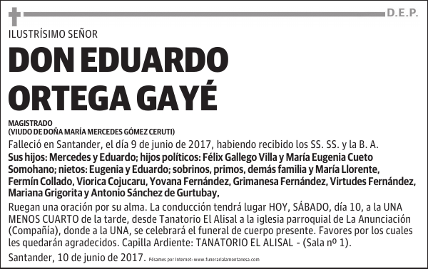 DON EDUARDO ORTEGA GAYÉ
