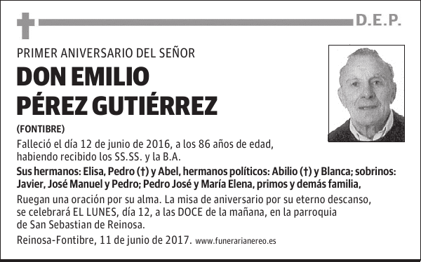 DON EMILIO PEREZ GUTIERREZ