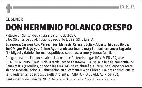 DON HERMINIO POLANCO CRESPO