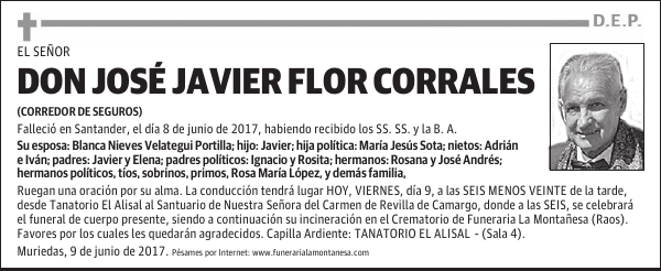 DON JOSÉ JAVIER FLOR CORRALES