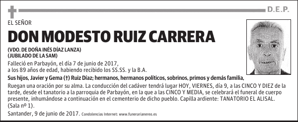 DON MODESTO RUIZ CARRERA