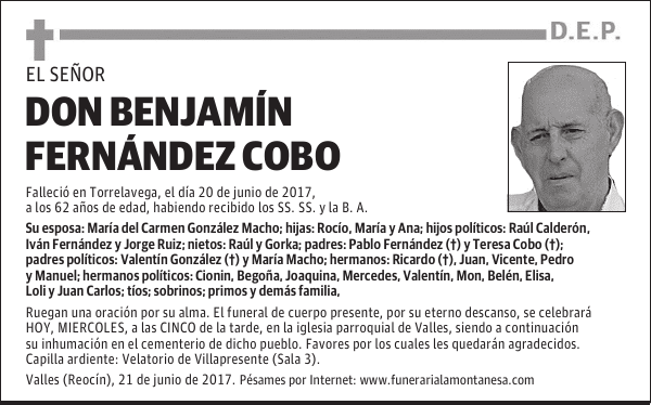 DON BENJAMÍN FERNÁNDEZ COBO