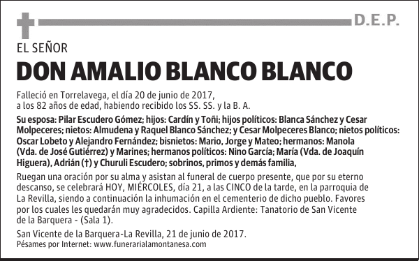DON AMALIO BLANCO BLANCO