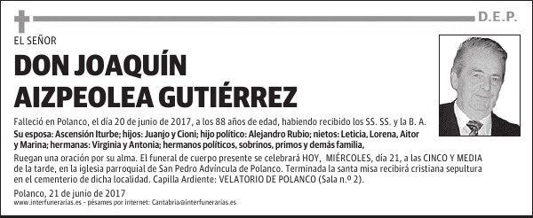D. JOAQUÍN AIZPEOLEA GUTIÉRREZ