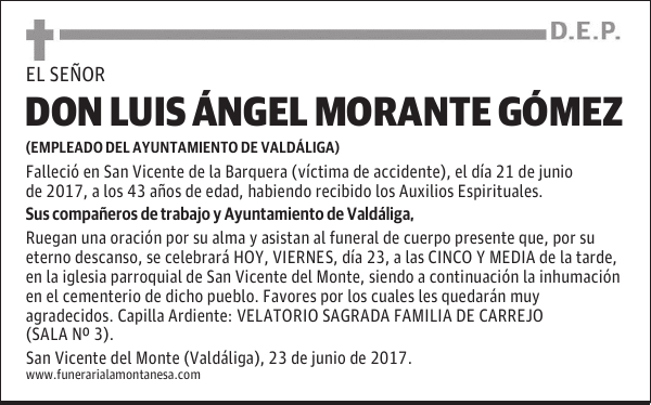 DON LUÍS ÁNGEL MORANTE GÓMEZ