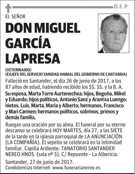 DON MIGUEL GARCÍA LAPRESA