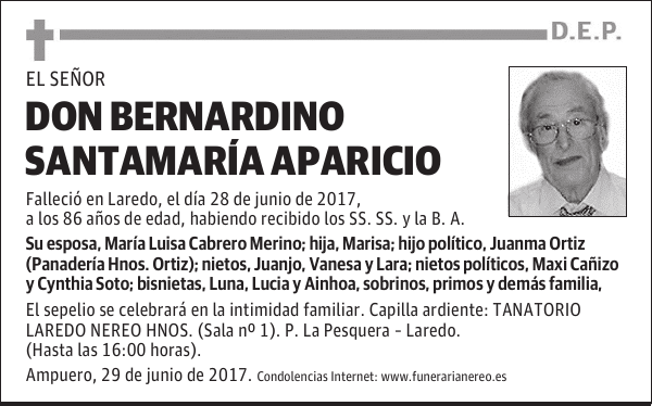 DON BERNARDINO SANTAMARIA APARICIO