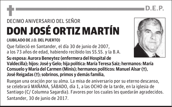 DON JOSÉ ORTIZ MARTÍN