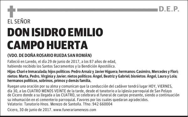 Don Isidro Emilio Campo Huerta